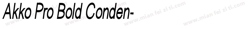 Akko Pro Bold Conden字体转换